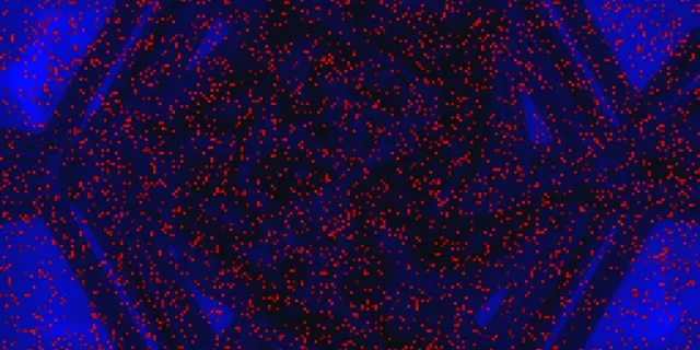 Neon Tunnel Red Pixel Swirl VJ Loop 2:1 Univisium 60fps Screensaver