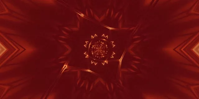 Copper Star Kaleidoscope Neon Tunnel VJ Loop 2:1 Univisium 60fps Screensaver
