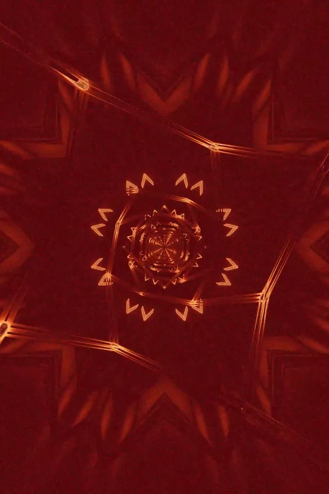 Неонова Тунель Червона Мандала Зірка Вортекс Заставка 2:3 Photo Portrait 60fps VJLoops