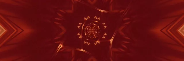 Neontunnel Kobber Mandala Stjerne Vj Loop 3:1 Triple Wide 60fps Skjermsparer