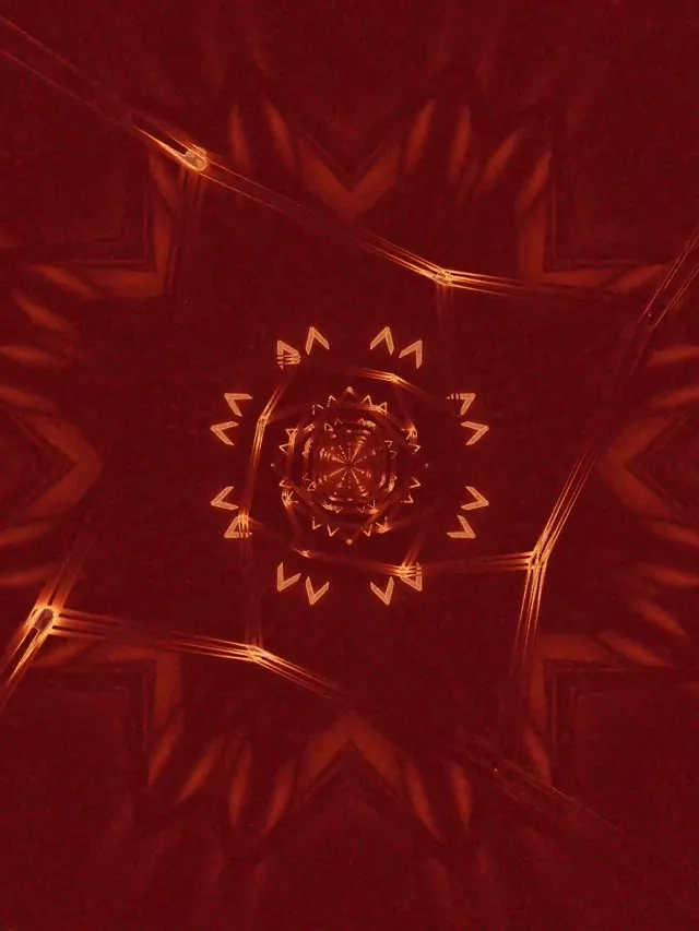 Tunel Neon Mandala Stea Fractal VJ Loop 3:4 iPad Portrait 60fps Screensaver