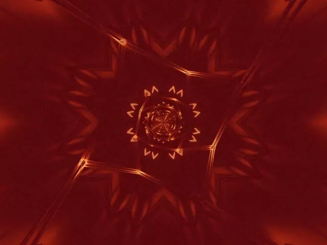 Bakarni zvezdani mandala neon tunel VJ Loop 4:3 klasičan 60fps čuvar ekrana