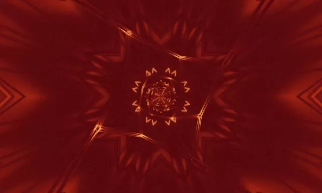 Kupfer Stern Kaleidoskop Neon Tunnel VJ Loop 5:3 Wide 60fps Bildschirmschoner