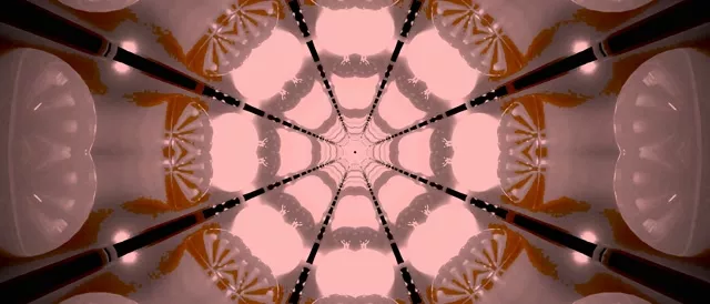 Vj loop Neon Tunnel Red Spider Web Kaleidoscope 21:9 Ultrawide 60fps Screensaver