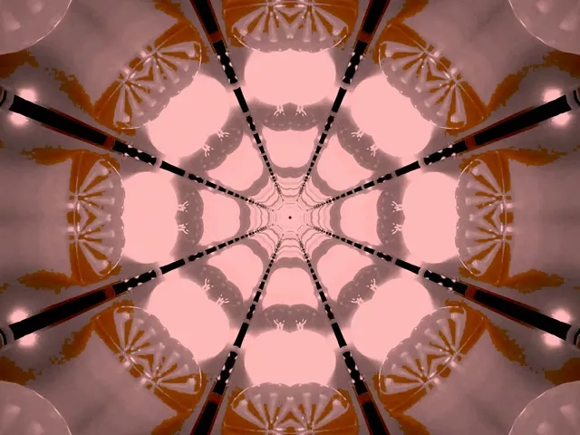 VJ Loop Terowong Neon Sarang Labah-labah Merah Tua 4:3 Klasik 60fps Screensaver