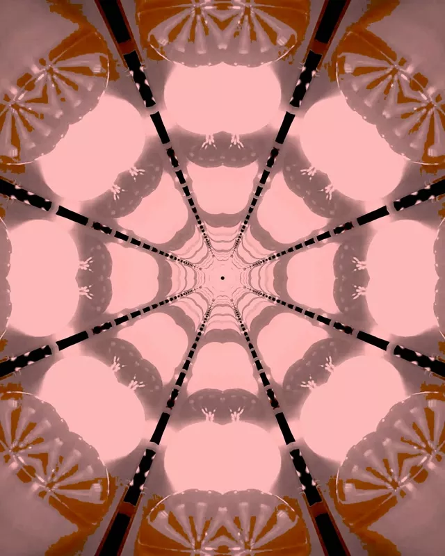 Vj loop Tunel Neon Roșu Caleidoscop Pânză Păianjen 4:5 Instagram 60fps Screensaver