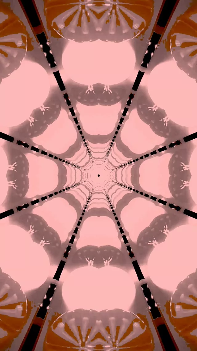 Neon Tunnel Rød Fraktal Spind VJLoops 9:16 Reels 60fps Pauseskærm