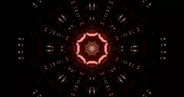 Црвен темен неонски тунел Screensaver 4K UHD 60fps VJ Loop