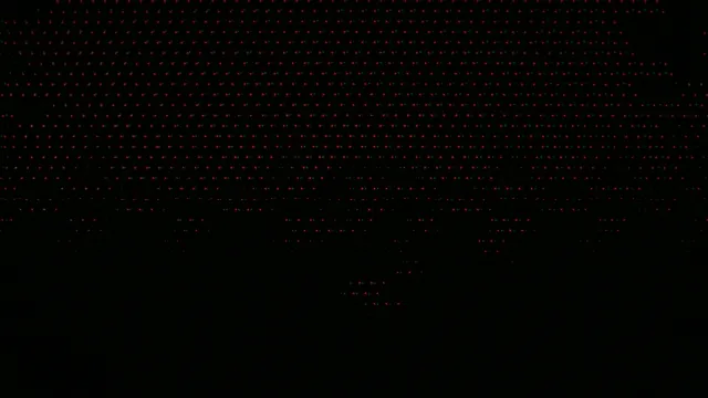 Red Digital Particles Falling on Black Background 4K