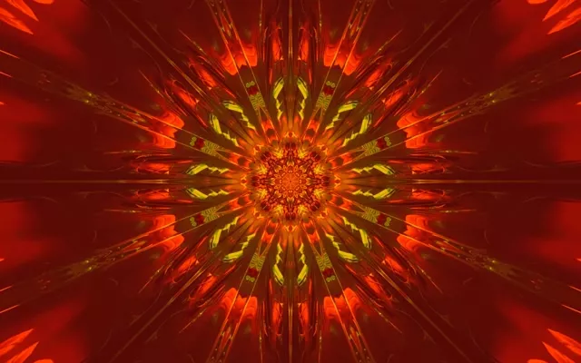 Neon Tunnel Fraktal Sol Udbrud VJ Loop 16:10 MacBook 60fps Pauseskærm