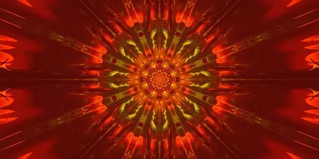 Неон Тунел Огнен Калеидоскоп Експлозија VJ Loop 2:1 Univisium 60fps Чувар на Екранот