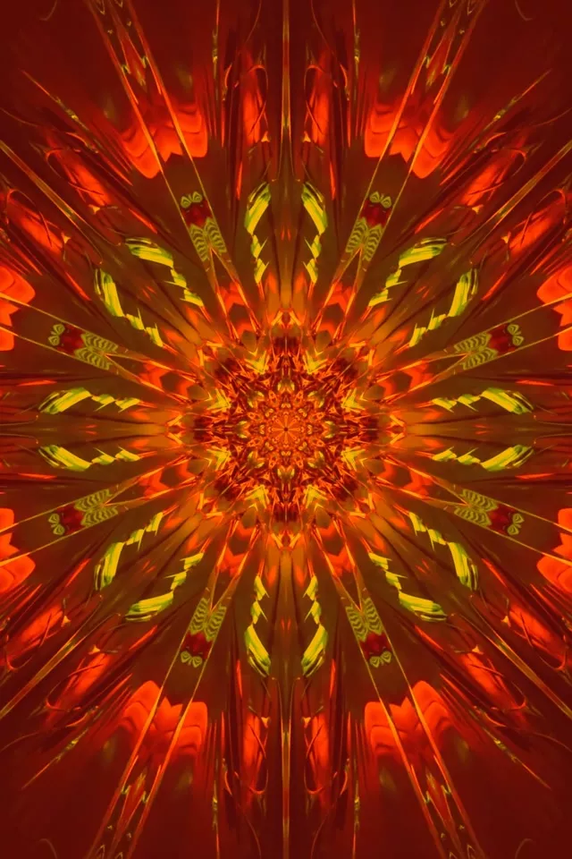 Neona Tunelis Ugunaina Mandala Sprādziens VJ Loop 2:3 Foto Portrait 60fps Ekrānsaudzētājs