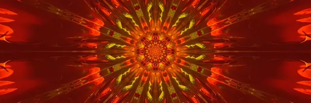 Огнена Мандала Експлозија Неон Тунел VJ Loop 3:1 Triple Wide 60fps Чувар на Екранот