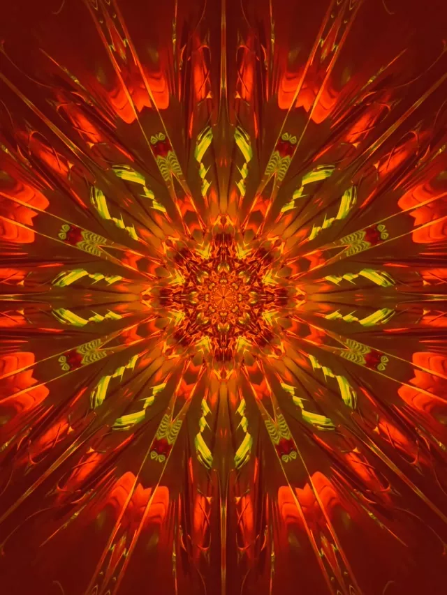 Túnel de Neón Explosión Caleidoscopio Fuego VJ Loop 3:4 iPad Vertical 60fps Salvapantallas