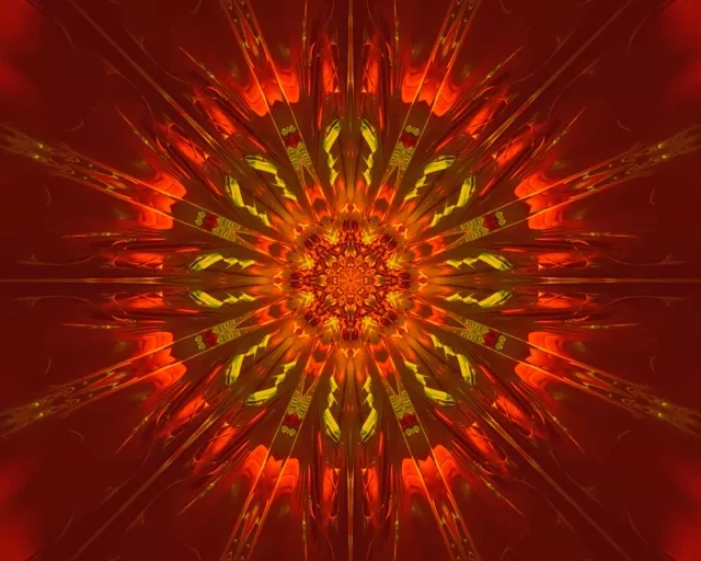 Neon Tonnel Fraktale Son Uitbarsting VJ Loop 5:4 Industrieel 60fps Skermbewaarder