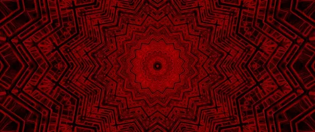 تونل نئون کالیدوسکوپ فرکتال قرمز 2.39:1 Cinemascope 60fps محافظ صفحه VJ Loop