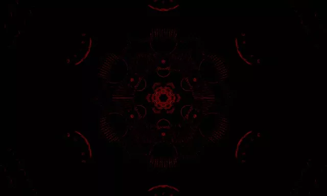 نفق نيون فراكتال أحمر كاليدوسكوب Vj Loop 5:3 عريض 60fps حافظة شاشة