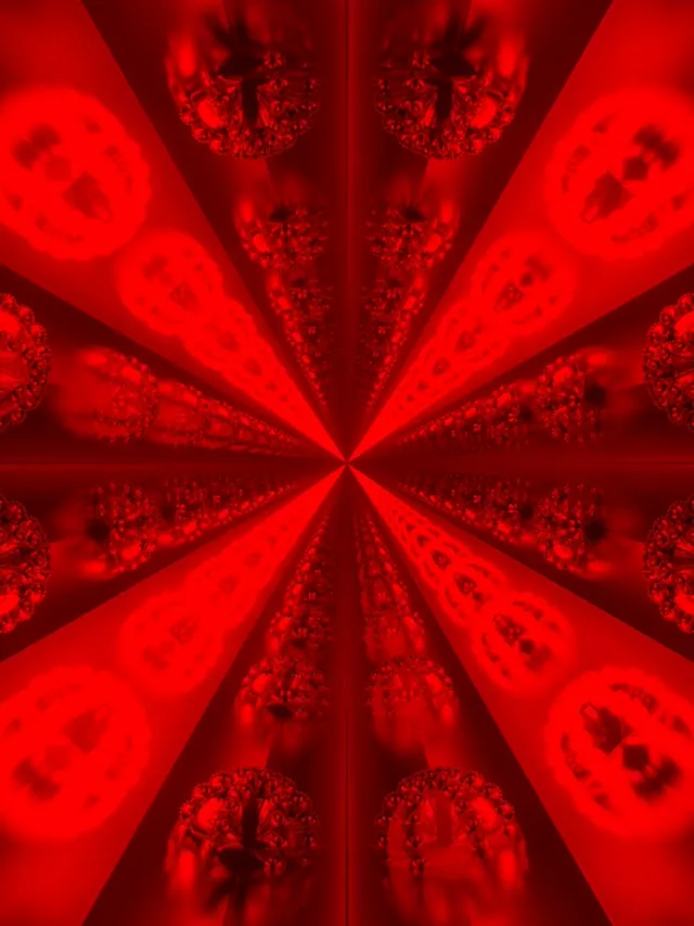 Tunel Neon Fractal Roșu VJLoops 3:4 iPad Portrait 60fps Screensaver