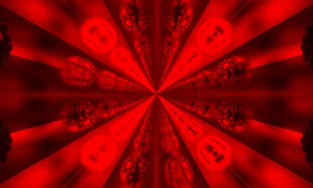 نفق نيون فراكتال أحمر VJ Loop 60fps 5:3 عريض حافظة الشاشة