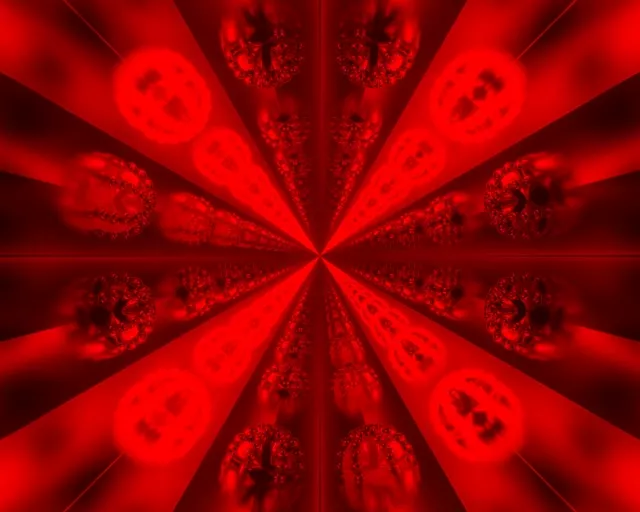 Rooi Fraktaal Neon Tonnel VJLoops 5:4 industrieel 60fps Skermbeveiliging