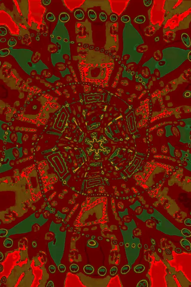 Неоновий Тунель Червоний Фрактал Око Вихор | 2:3 фото портрет 60fps заставка Vj loop