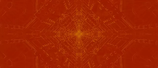 Neon Tunnel Amber Kaleidoscope Burst VJ Loop 21:9 Ultrawide 60fps Screensaver