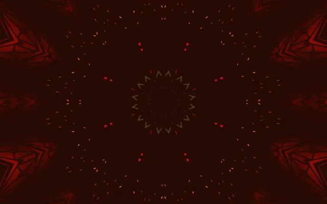 Neon Tunnel Red Green Kaleidoscope Star VJ Loop 60fps 16:10 MacBook Screensaver