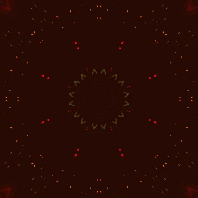 Neon Tunnel Red Crystal Mandala Kaleidoscope Vj Loop 1:1 Square 60fps Screensaver