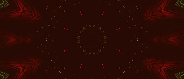 Neon Tunnel Red Green Kaleidoscope Star Vj Loop 21:9 Ultrawide 60fps Screensaver
