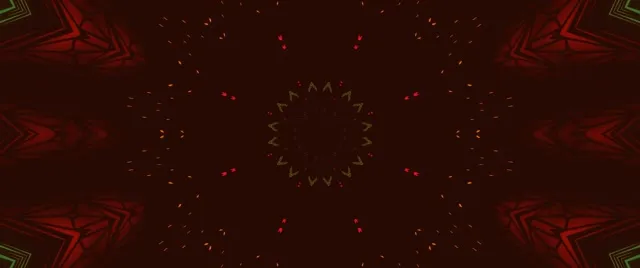 Crimson Kaleidoscope Star Neon Tunnel VJ Loop 2.39:1 Cinemascope 60fps Screensaver