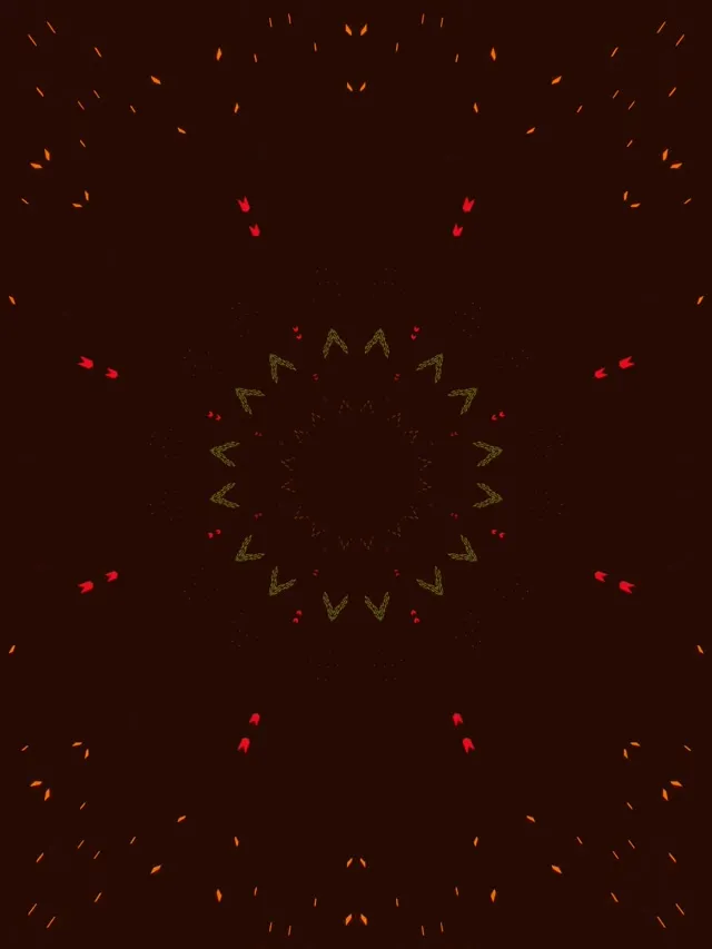 Neon Tünel Kırmızı Kristal Mandala VJ Loop 3:4 iPad Portrait 60fps Ekran Koruyucu