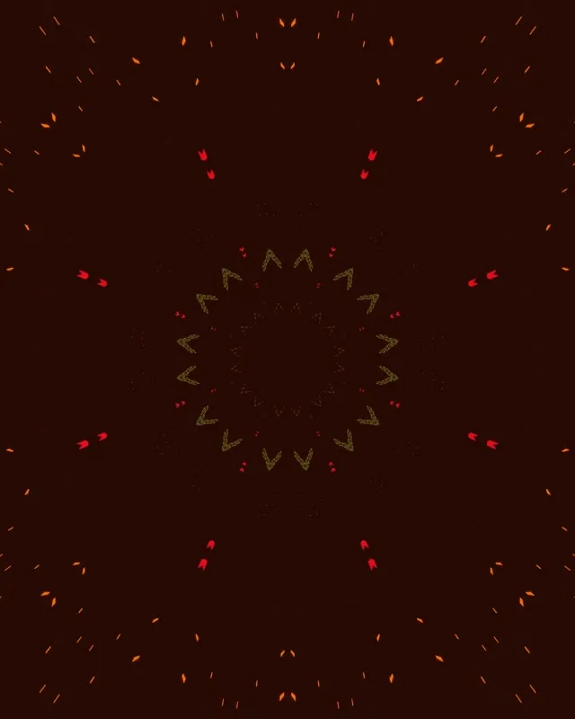 Vj loop Mandala คริสตัลสีแดงคริม อุโมงค์นีออน 4:5 Instagram 60fps Screensaver