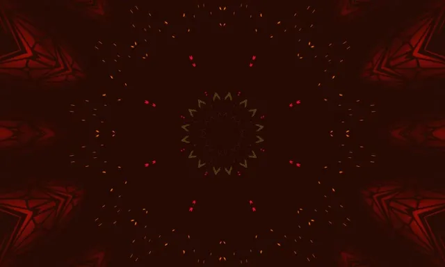 VJ Loop Neon Tunnel Rød Grøn Mandala Stjerne 5:3 Bred 60fps Pauseskærm