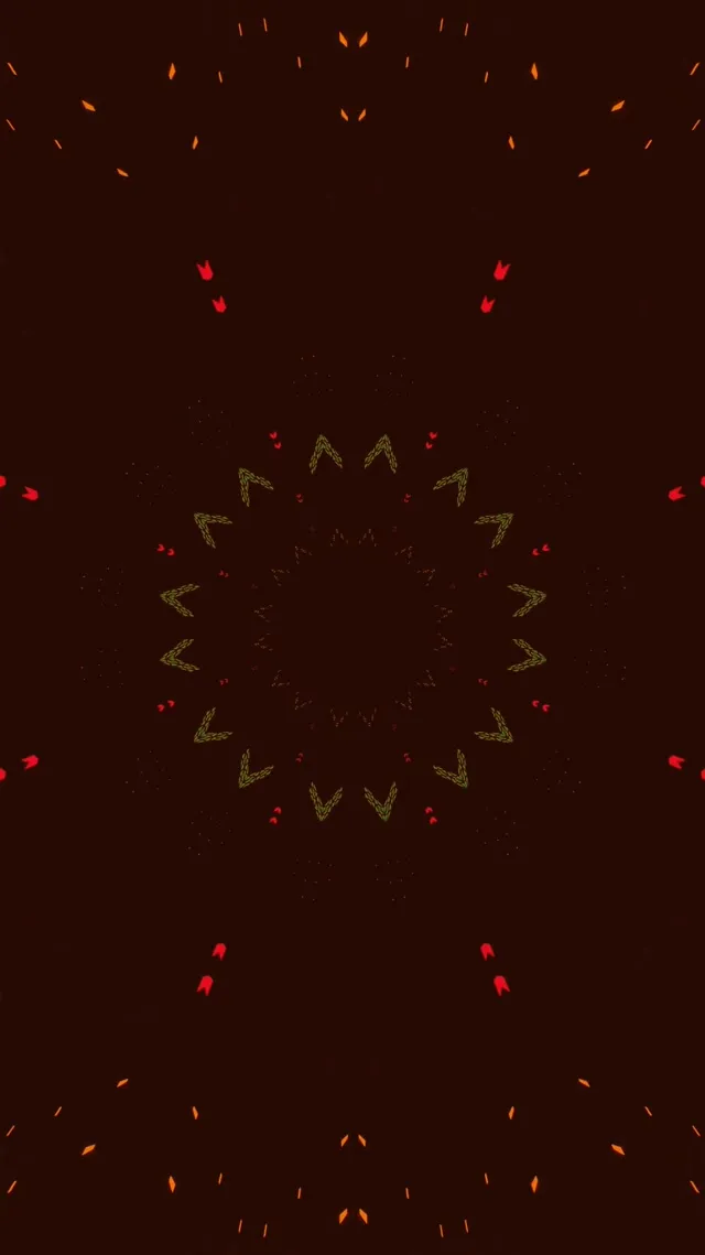 Neon Tunnel Red Crystal Mandala Vj Loop 9:16 Reels 60fps Screensaver