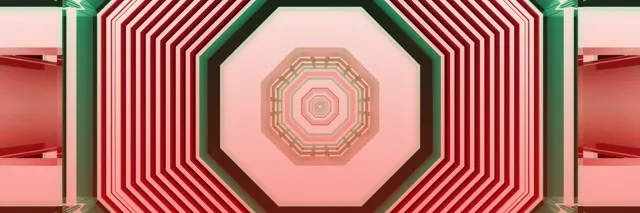 Punane Roheline Neoon Tunnel Ekraanisäästja 3:1 Kolmekordne Lai 60fps VJ Loop