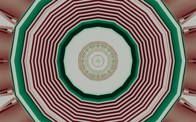 تونل نئون هشت ضلعی گردباد قرمز سبز 16:10 مک بوک 60fps محافظ صفحه VJ Loop