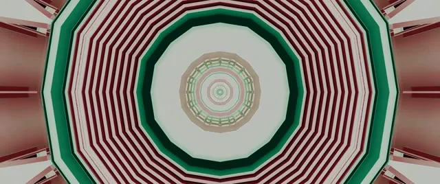 Neon Tunnel Decagon Vortex VJ Loop 2.39:1 Cinemascope 60fps Screensaver