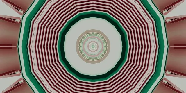 نفق نيون مثمن مخطط دوامة 2:1 Univisium 60fps حافظة شاشة Vj Loop