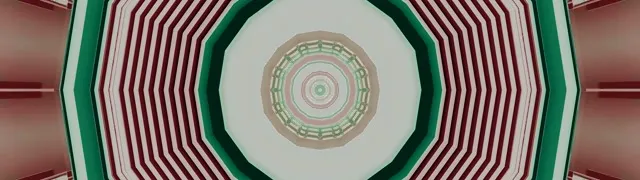 อุโมงค์นีออน แปดเหลี่ยม วอร์เท็กซ์ แดงเขียว 32:9 Super Ultrawide 60fps สกรีนเซฟเวอร์ VjLoops