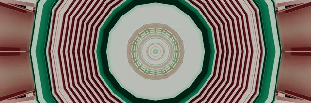 Neon Tunnel Octagon Vortex VJ Loop 3:1 Triple Wide 60fps Screensaver