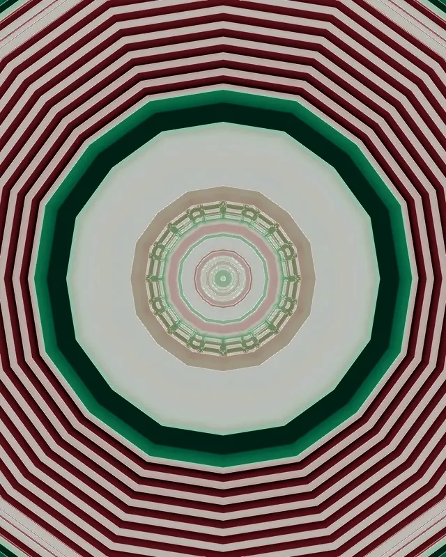 Túnel de Neó Vòrtex Octàgon Carmesí Verd 60fps 4:5 Instagram Protector de Pantalla VJLoops