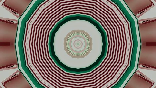 Red Green Neon Tunnel Screensaver 4k UHD 60fps VJ Loop