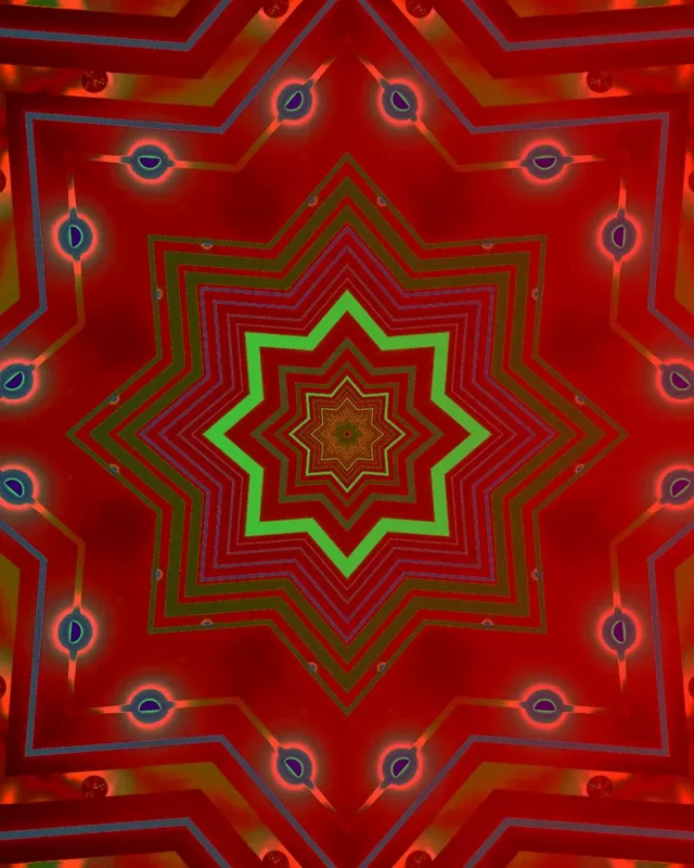 Hầm Neon Sao Đỏ Xanh Màn Hình Chờ 60fps 4:5 Instagram Vj Loop