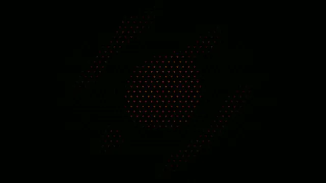 Red Heart Particles Animation on Black Background