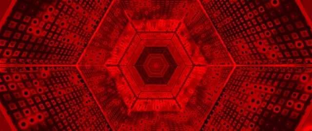 نفق نيون سداسي أحمر VJ Loop 2.39:1 Cinemascope 60fps حافظة شاشة