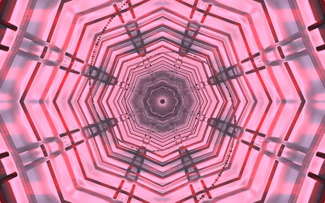 تونل نئون هشت ضلعی صورتی گردباد VJ Loop 60fps 16:10 صفحه نگهدار مک بوک