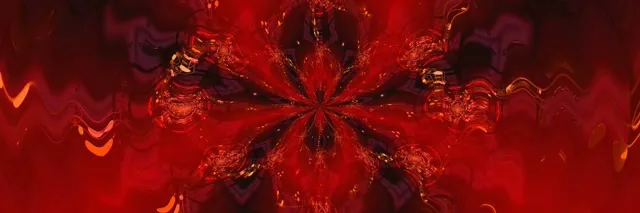 Red Kaleidoscope Neon Tunnel | 3:1 Triple Wide | 60fps VJ Loop Screensaver
