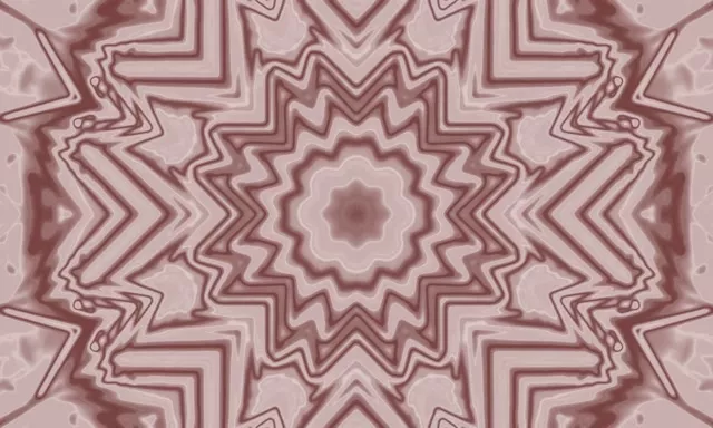 Neon Tunnel Rdeča Zvezda Kaleidoskop VJ Loop 5:3 Wide 60fps Zaslonski Varčevalnik