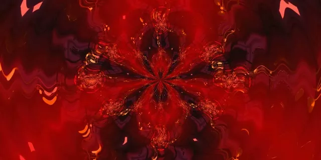 Red Kaleidoscope Neon Tunnel VJ Loop 2:1 Univisium 60fps Screensaver