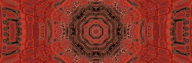 ماندالای قرمز تونل نئون ۳:۱ سه برابر عریض 60fps محافظ صفحه VJLoops